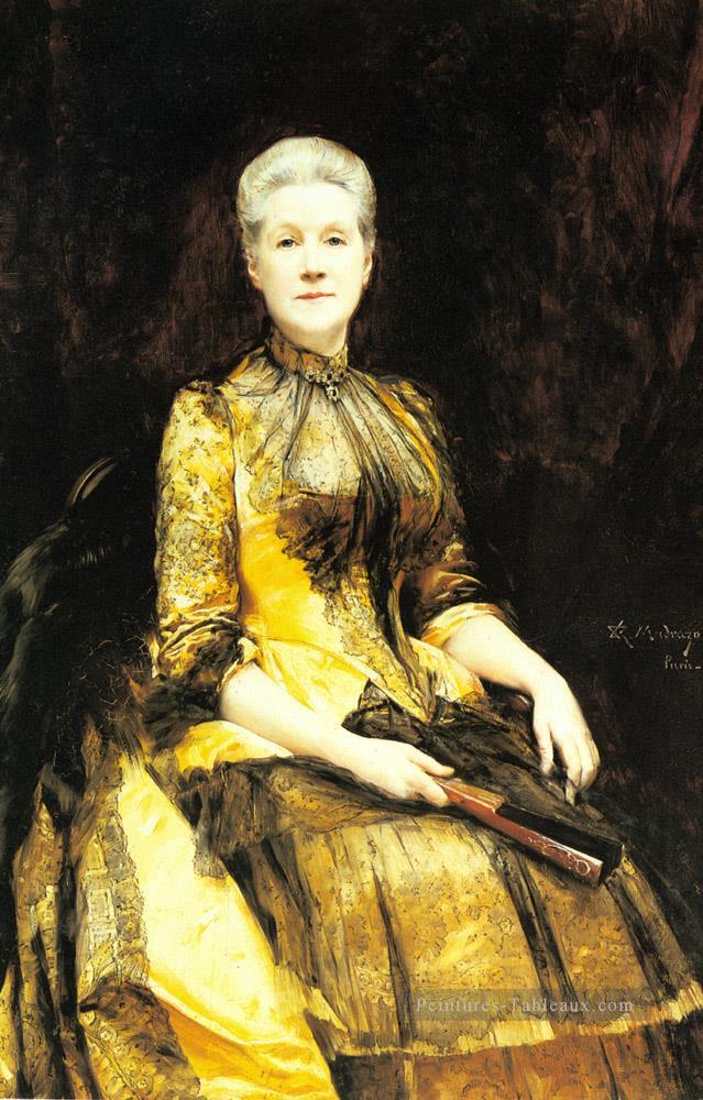 Un portrait de Mme James Leigh Coleman femme réaliste Raimundo de Madrazo et Garreta Peintures à l'huile
